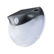 LEDセンサーウォールライト ソーラー発電式 monban 黒 LS-SHW1E4-K 07-8257