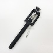 自撮り棒 iPhone用 シャッタースイッチ付 75cm ブラック ISS-IPK