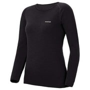 スーパーメリノウール EXP. ラウンドネックシャツ Women's 1107170 ブラック Mサイズ [アウトドア アンダーウェア レディース]