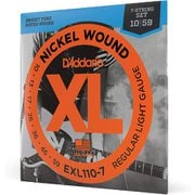 D'Addario(ダダリオ) エレキギター弦 ニッケル Regular Light .010-.059 EXL110-7 EXL110-7