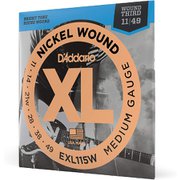 D'Addario(ダダリオ) エレキギター弦 ニッケル Blues/JazzRock 3弦巻き弦 .011-.049 EXL115W EXL115W