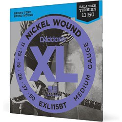 D'Addario（ダダリオ） エレキギター弦 ニッケル バランスドテンション Blues/Jazz Rock .011-.050 EXL115BT EXL115BT