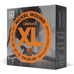 D'Addario（ダダリオ） エレキギター弦 ニッケル Regular Light .010-.046 EXL110-10P 10set入りパック EXL110-10P