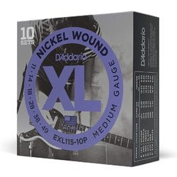 D'Addario（ダダリオ） エレキギター弦 ニッケル Blues/JazzRock .011-.049 EXL115-10P 10set入りパック EXL115-10P