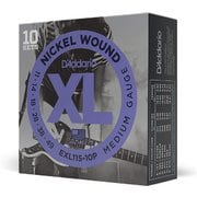 D'Addario(ダダリオ) エレキギター弦 ニッケル Blues/JazzRock .011-.049 EXL115-10P 10set入りパック EXL115-10P