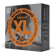 D'Addario(ダダリオ) エレキギター弦 ニッケル LightTop/HeavyBottom .010-.052 EXL140-10P 10set入りパック EXL140-10P