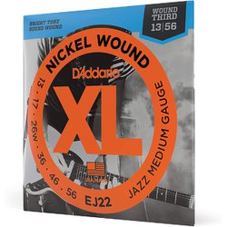 D'Addario（ダダリオ） エレキギター弦 ニッケル Jazz Medium .013-.056 EJ22 EJ22