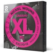 D'Addario(ダダリオ) ベース弦 ニッケル Long Scale 12弦 .018-.100 EXL170-12 EXL170-12