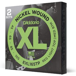 D'Addario（ダダリオ） ベース弦 ニッケル Long Scale .045-.105 EXL165TP 2setパック EXL165TP