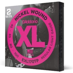 D'Addario（ダダリオ） ベース弦 ニッケル Long Scale .045-.100 EXL170TP 2setパック EXL170TP
