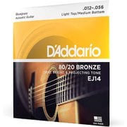 D'Addario(ダダリオ) アコースティックギター弦 80/20ブロンズ Bluegrass: Light Top/Medium Bottom .012-.056 EJ14 EJ14