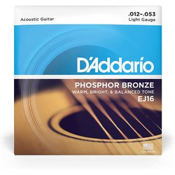 D'Addario（ダダリオ） アコースティックギター弦 フォスファーブロンズ Light .012-.053 EJ16 EJ16