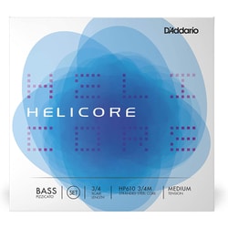 ウッドベース/コントラバス弦 HELICORE PIZZICATO ヘリコア ピッチカート セット Medium Tension HP610 3/4M
