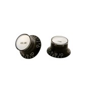 ハットノブ Volume x2/Tone x2セット Black/Silver PRMK-010