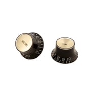 ハットノブ Volume x2/Tone x2セット Black/Gold PRMK-020