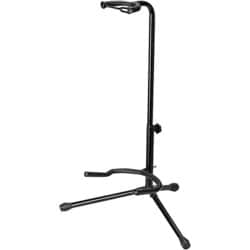 ギタースタンド（ベーススタンド） 転倒防止ストッパー付スタンド GS-103B/BK