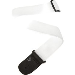PlanetWaves by D'Addario ギターストラップ Poly-Pro Guitar Strap レザーエンド PWS108 White PWS108