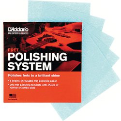 PlanetWaves by D'Addario フレット磨き用システム Fret Polishing System PW-FRP （ポリッシュペーパー5枚/指板カバーテンプレート） PW-FRP