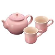600mL ティーポット＆マグ（SS） 2個入セット ローズクオーツ