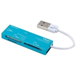 USB2.0 マルチカードリーダー・ライター ブルー CRW-5M69BL