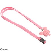 Lightning コネクタ ネックストラップ [ディズニー ミッキーマウスアイコン ピンク]