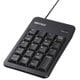 有線テンキーボード Tabキー/USBハブ付き ブラック BSTKH100BK
