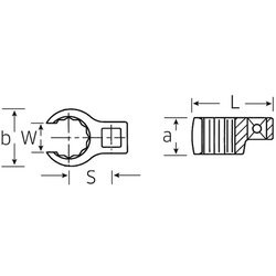 STAHLWILLE（スタビレー） 440-12 （1／4SQ）クローリングスパナ