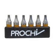 PRC-BIT25-TX9 6本組ヘクスローブビットショート TX9