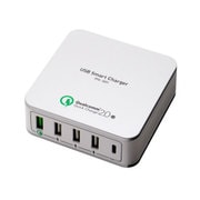 QC2.0 Type-C対応USB-ACアダプタ シルバー IPA-Q01/SL