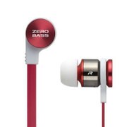 ステレオヘッドホン ZERO BASS-01 レッド&ホワイト ZB-01RW