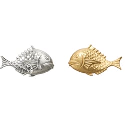 錫・錫金メッキ 鯛のはしおき 金メッキ 2ヶ入 501714