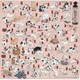 モ7004 [猫飼好五十三疋(みゃうかいこうごじゅうさんひき)ハンカチ]