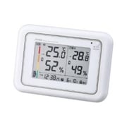 電波時計付きワイヤレス温湿度計 W-687 WH