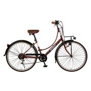 シティサイクル 26インチ 外装6段変速 ブラウン 266L Classic-E
