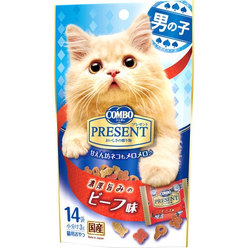 ヨドバシ.com - 日本ペットフード コンボ 猫用 コンボプレゼント キャット おやつ 男の子 ビーフ味 [42g(3g×14袋)] 通販