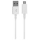MicroUSBケーブル 2m 白 S-B02WH
