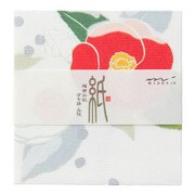 ぽち袋355 シルク 雪椿柄 25355006