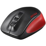 ワイヤレスマウス Premium Fit(プレミアムフィット) 無線(2.4GHz)接続式 BlueLED 3ボタンタイプ 電池式 静音 Mサイズ レッド BSMBW300MRD