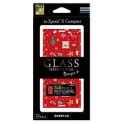 LP-XPXCFGD09 [Xperia X Compact GLASS PREMIUM FILM 全画面保護 Design＋Christmas パーティ]