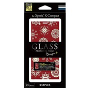 LP-XPXCFGD10 [Xperia X Compact GLASS PREMIUM FILM 全画面保護 Design＋Christmas スノー]