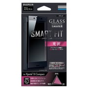 LP-XPXCFGGBK [Xperia X Compact GLASS PREMIUM FILM 全画面保護 SMART FIT 光沢 ブラック]