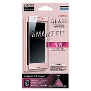 LP-XPXCFGGPK [Xperia X Compact GLASS PREMIUM FILM 全画面保護 SMART FIT 光沢 ピンク]