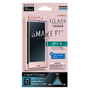 LP-XPXCFGMBPK [Xperia X Compact GLASS PREMIUM FILM 全画面保護 SMART FIT マット/ブルーライトカット ピンク]