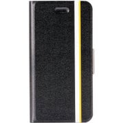 LP-XPXZLD056 [Xperia XZ SO-01J/SOV34 PUレザーケース Design + Line柄 ブラック/イエロー]
