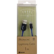 FRUEL フルーエル Lightningライトニングケーブル 1m ブラック/ブルー