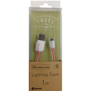FRUEL フルーエル Lightningライトニングケーブル 1m ホワイト/ホットピンク