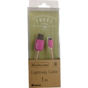 FRUEL フルーエル Lightningライトニングケーブル 1m ピンク/イエローベージュ