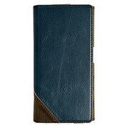 2799XPXZ [Xperia XZ 手帳型ケース 薄型ツートン ブルー×カーキ]
