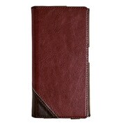 2800XPXZ [Xperia XZ 手帳型ケース 薄型ツートン レッド×ブラウン]