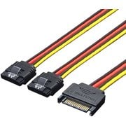 SATA電源 2分岐ケーブル ロック付き SPR/2